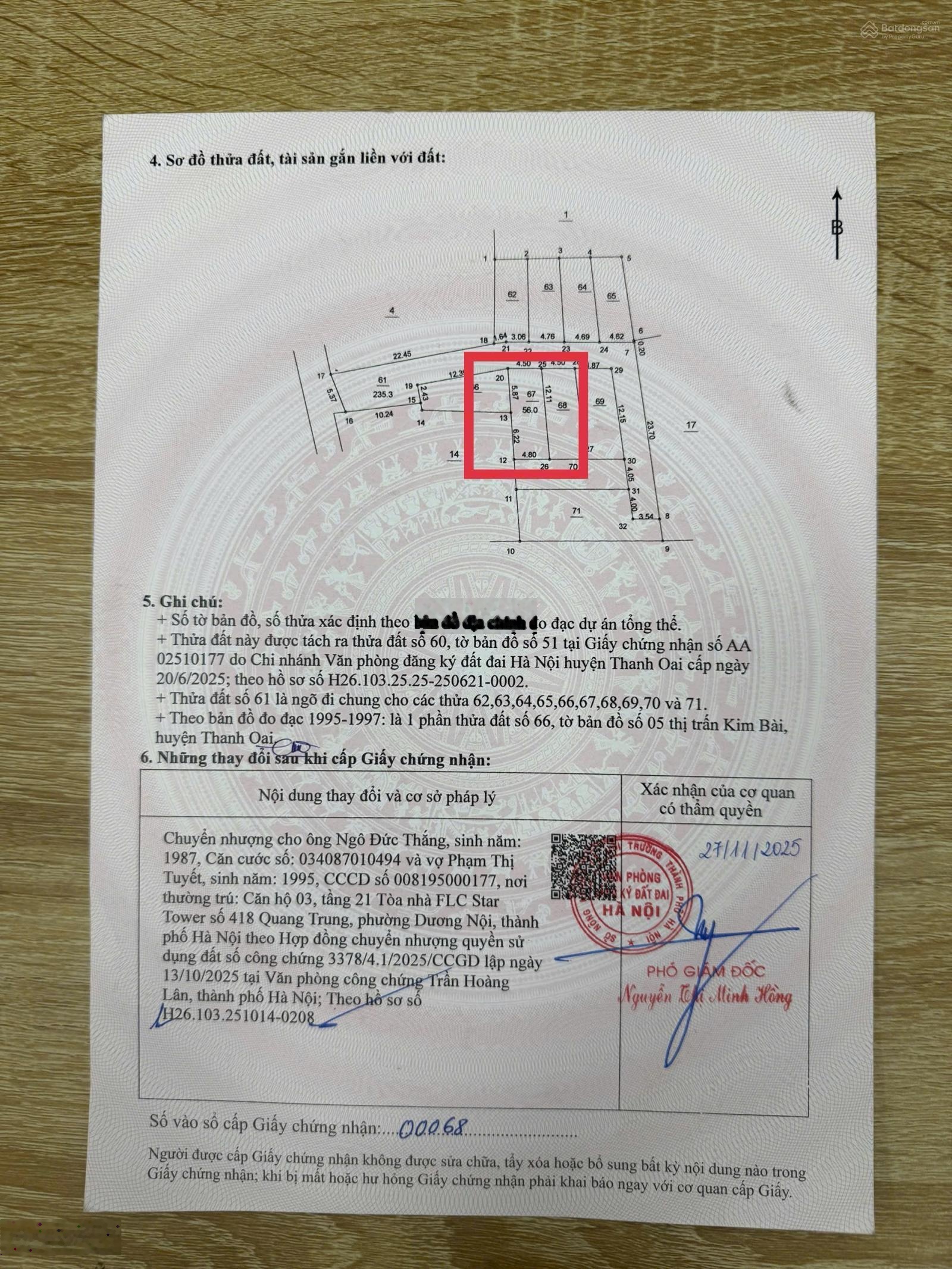 bán Đất tại Đường 21B, Thị trấn Kim Bài, Huyện Thanh Oai, Hà Nội, giá siêu hời, 56 m2