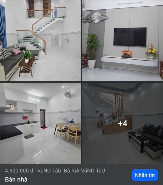 Bán nhà đẹp 1 trệt 1 lầu hẻm đasu đường Xô Viết Nghệ Tĩnh, phường Thắng Tam cũ, trung tâm Vũng Tàu, giá 4.6 tỷ