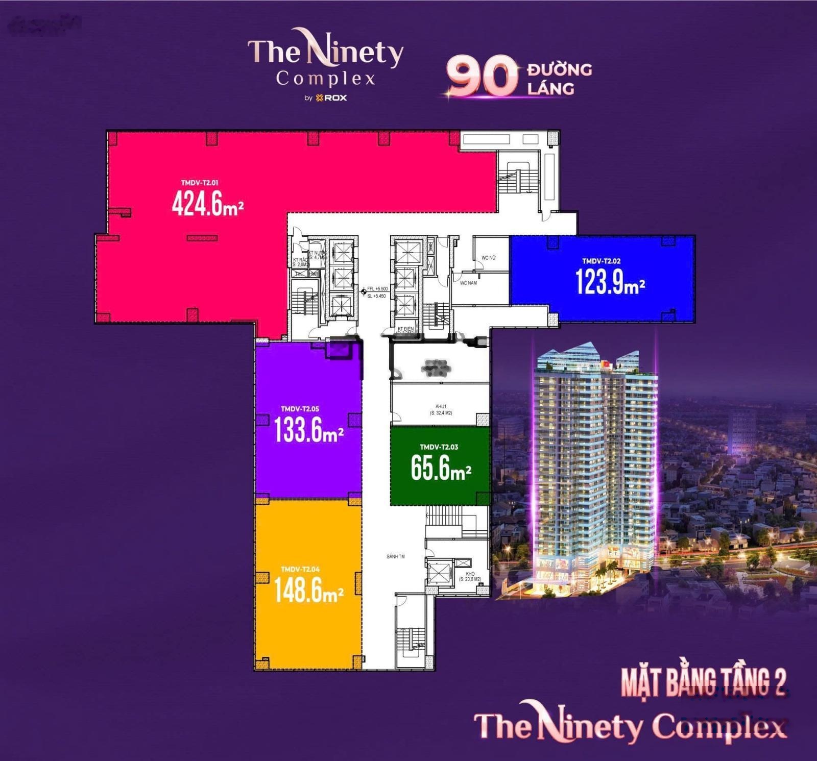 Shophouse khối đế The Ninety Complex 90 Đường Láng, Ngã Tư Sở