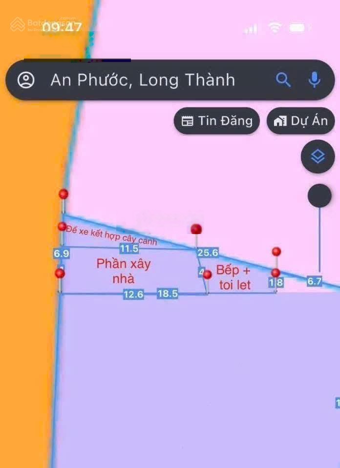 Chính chủ bán đất MT liên xã An Phước, Long Thành Gần KCN Amata 1,7 tỷ, 124.2m² full thổ cư, SR