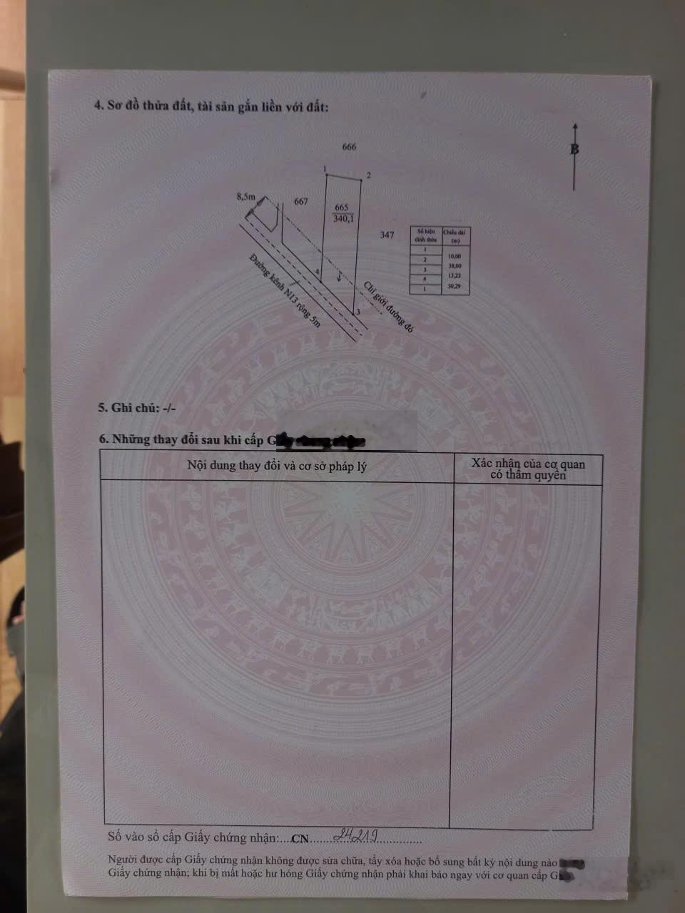 Bán 340m2 đất thổ cư xã Tân Lân, Long An, giá rẻ