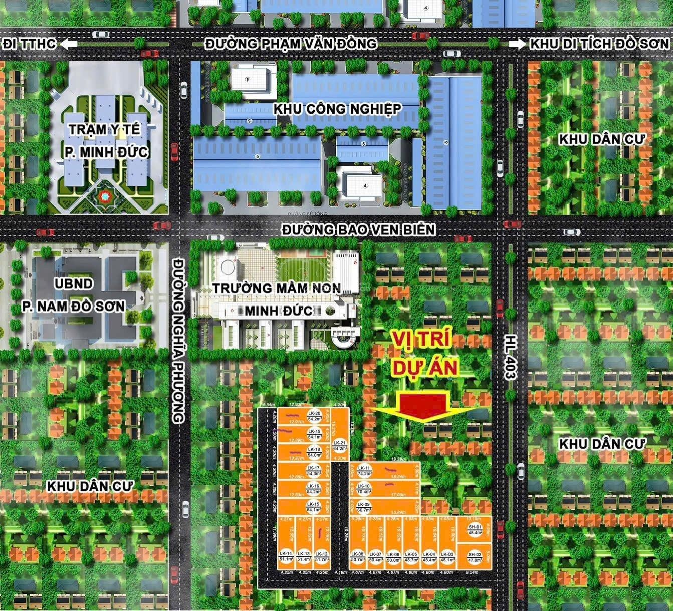 CƠ HỘI ĐẦU TƯ CỰC ĐẸP MẶT ĐƯỜNG 403 - Minh Đức - Đồ Sơn, giá cực kỳ mềm Chỉ từ hơn 1tỷ