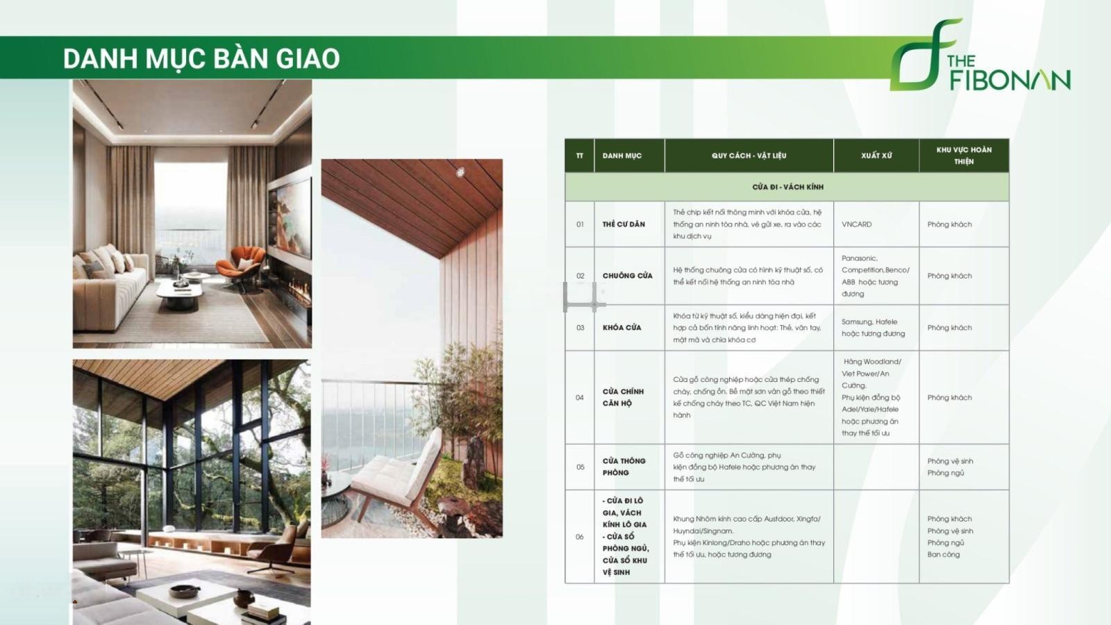 căn hộ chuẩn bị bàn giao tại tòa chung cư cao cấp The Fibonan Ecopark giá từ 6xtr/m
