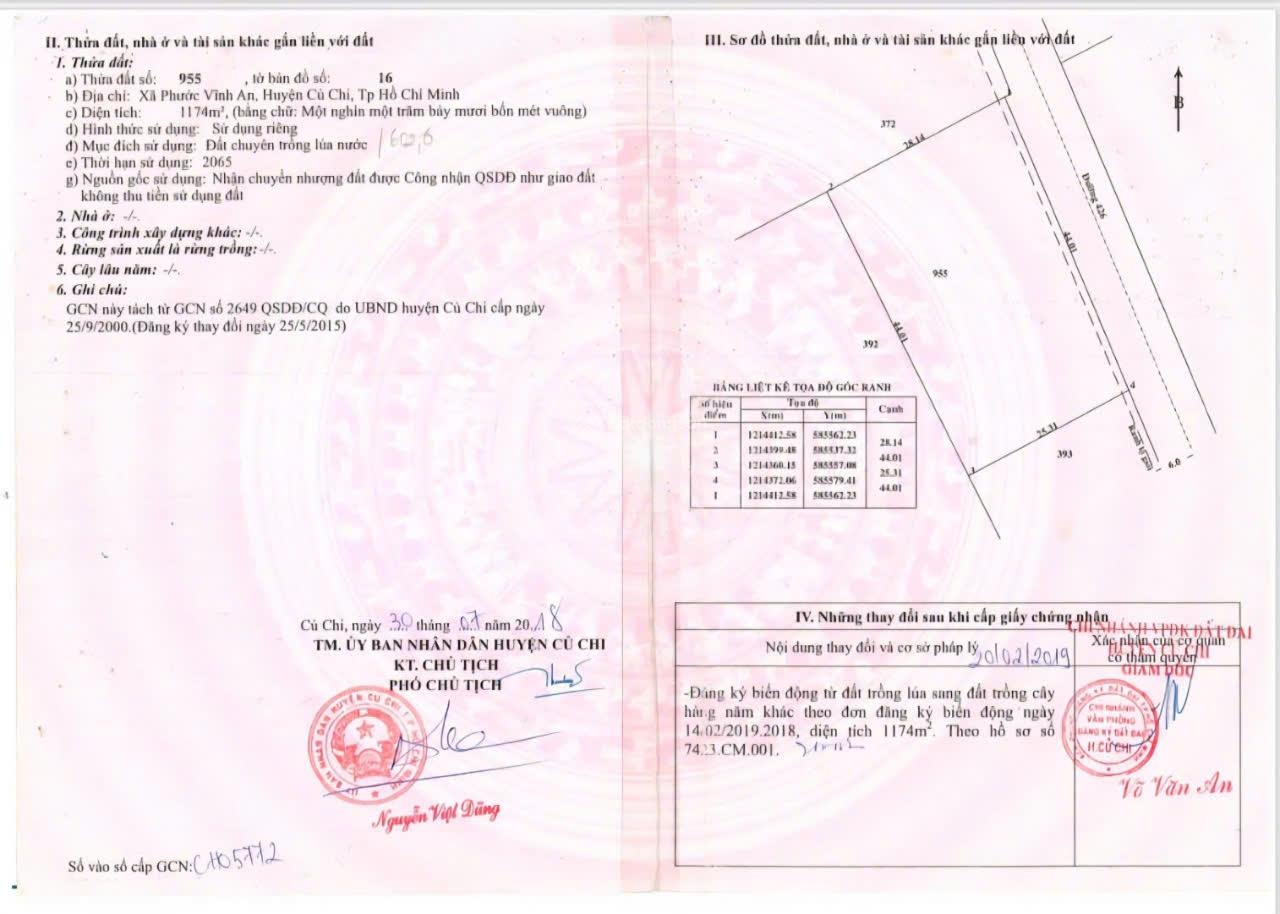 Bán đất tại Công viên Nước Củ Chi, 8 triệu / m2, 1785.2 m2, giá tốt