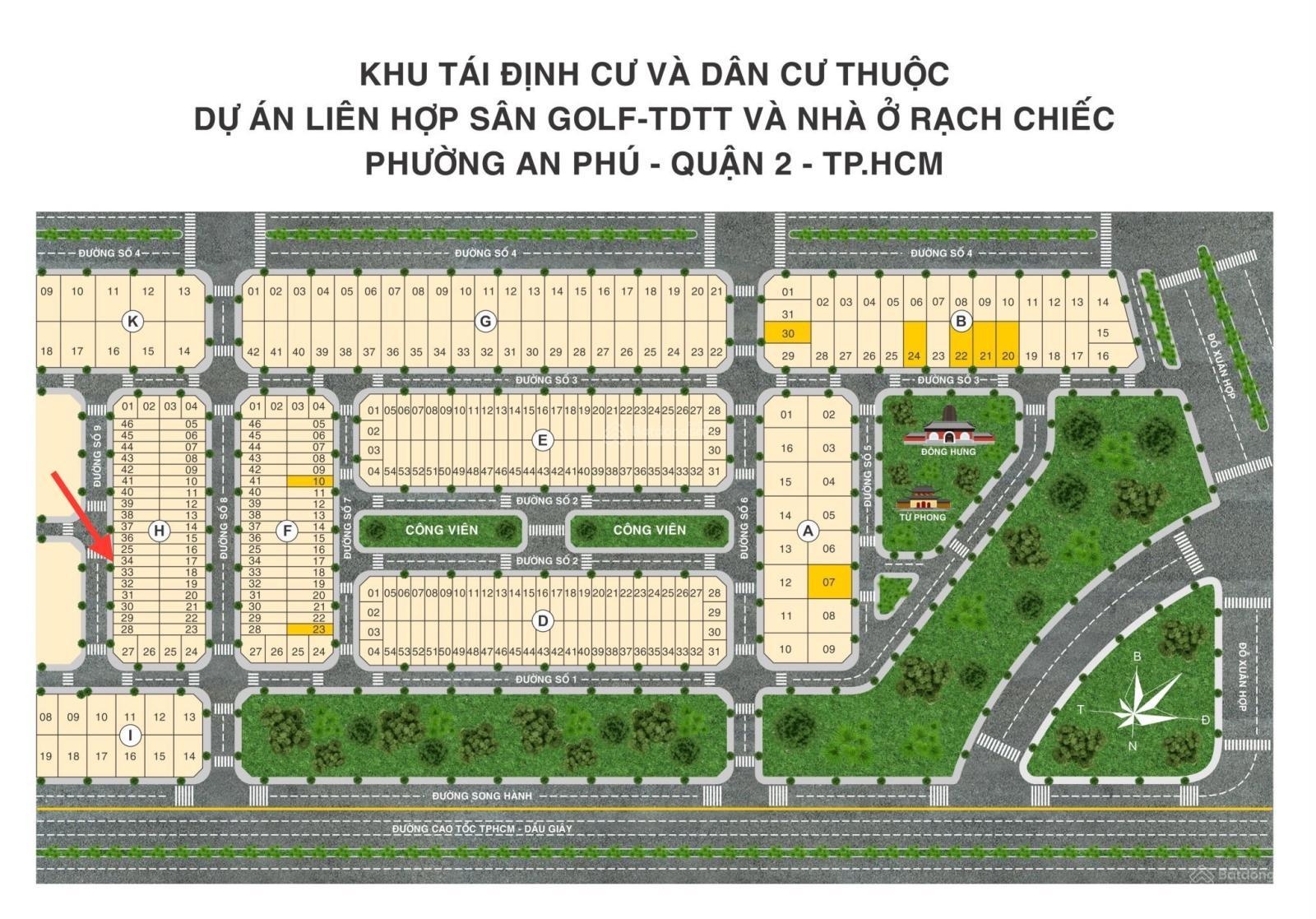 Giỏ hàng đất nền TĐC Global Đỗ Xuân Hợp Quận 2 cũ, đặc biệt lô đường số 9 giá chỉ 19,5 tỷ DT 5x20m