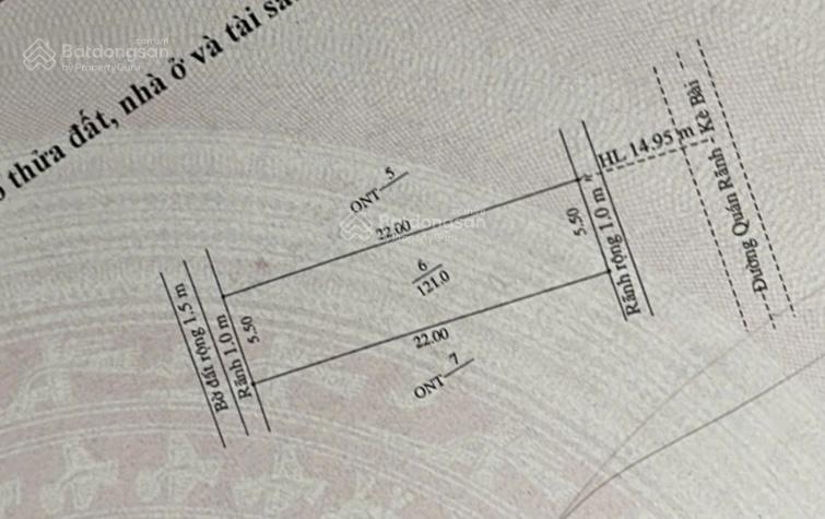 Bán Đất tại Xã Hương Mai,nay là Phường Tự Lạn Bắc Ninh 121 m2, giá siêu hời vị trí đẹp mặt tiền 5,5