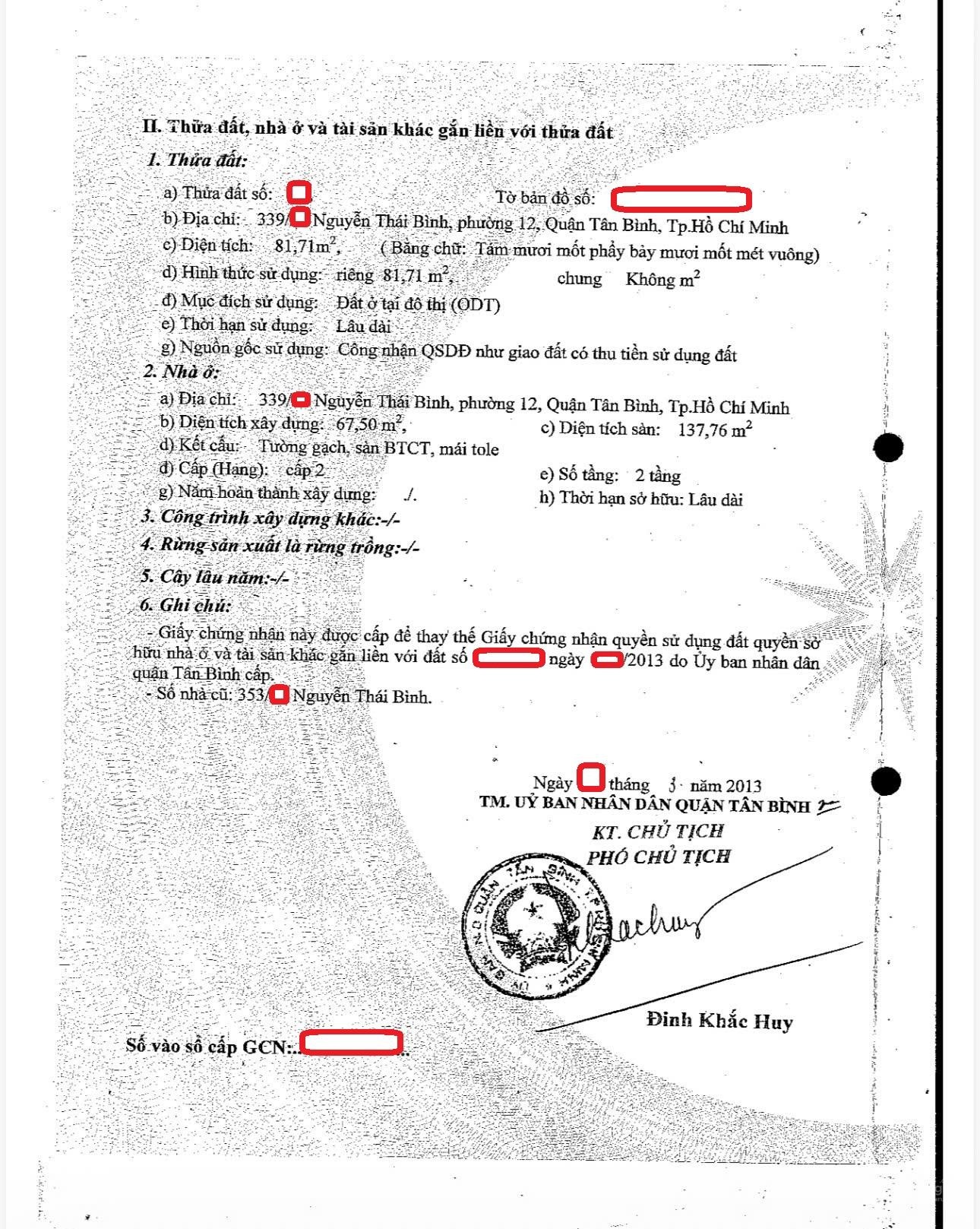 Bán nhà hẻm 339 nguyễn thái bình, p. bảy hiền (p12, tân bình cũ) giá: 14,999 tỷ (thương lượng)