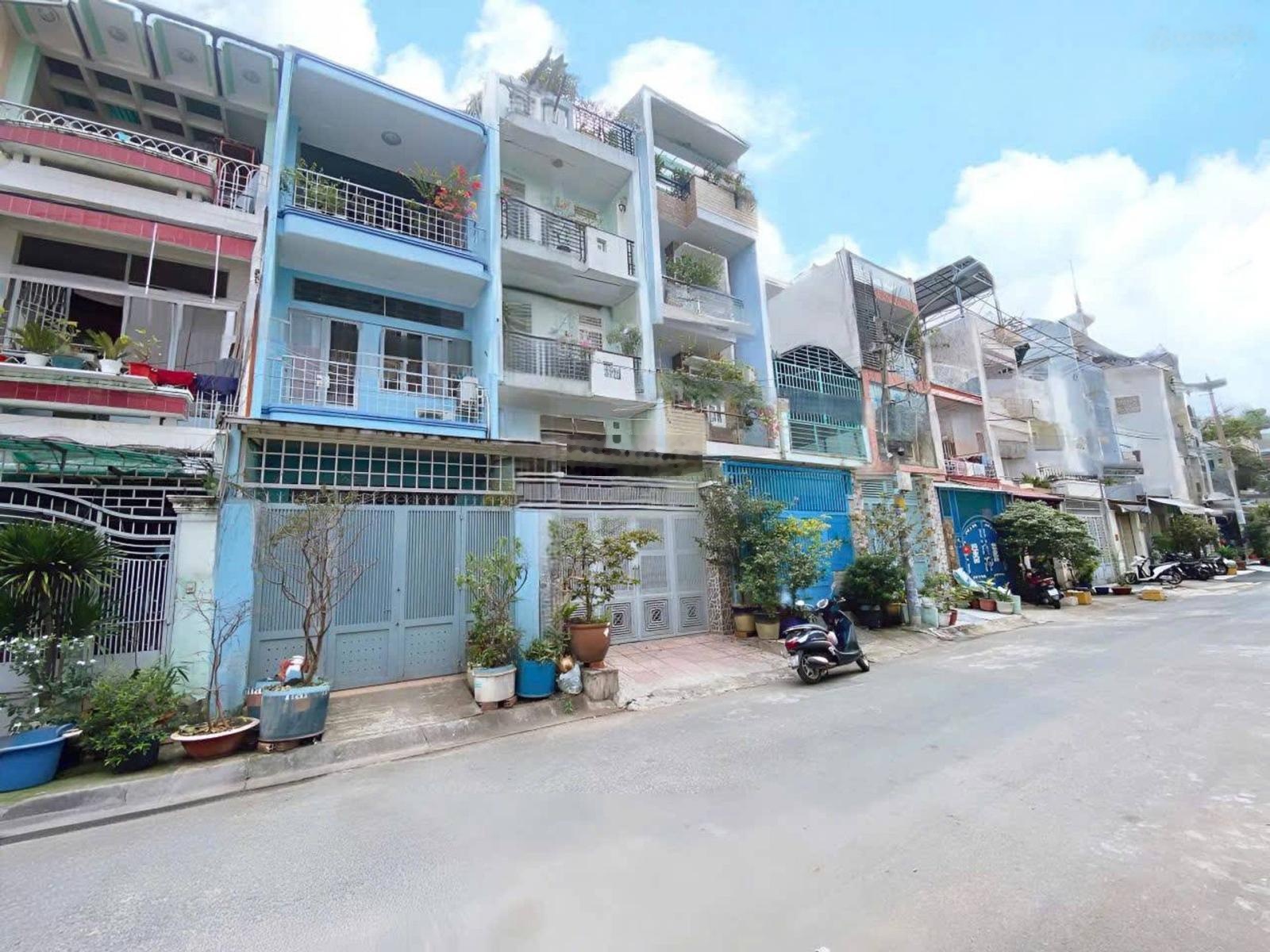 Đường 10m - cư xá phú lâm a - nhà 4 tầng - 75m2 - ngang 4x19m - sổ vuông a4 - hoàn công, 11.5 tỷ tl