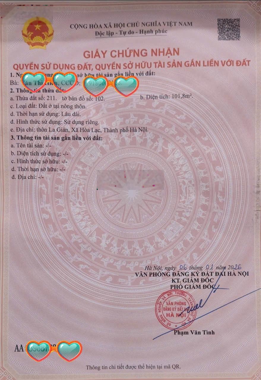 Bán đất tại thôn La Giản, 4,5 tỷ, 101,8 m2, view đẹp, chính chủ