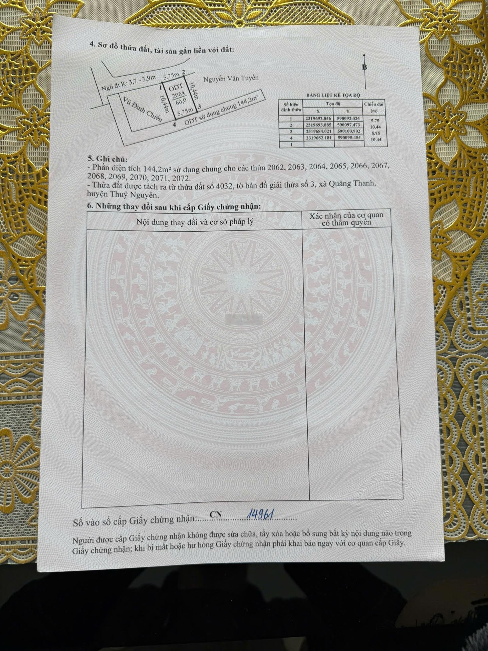 Đất ở đô thị, sẵn bìa mà giá chỉ 295tr tại Quảng Thanh - P. Lê Ích Mộc - Hải Phòng