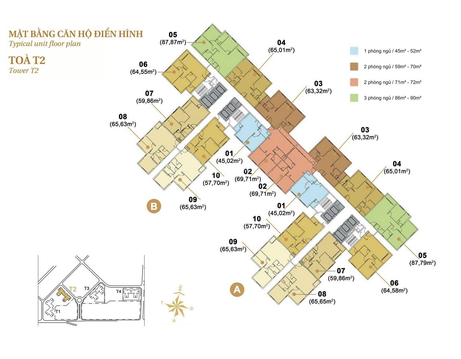 Bán Căn hộ tại Masteri Thảo Điền tầng cao gồm 2 phòng ngủ view đẹp với diện tích 68m2
