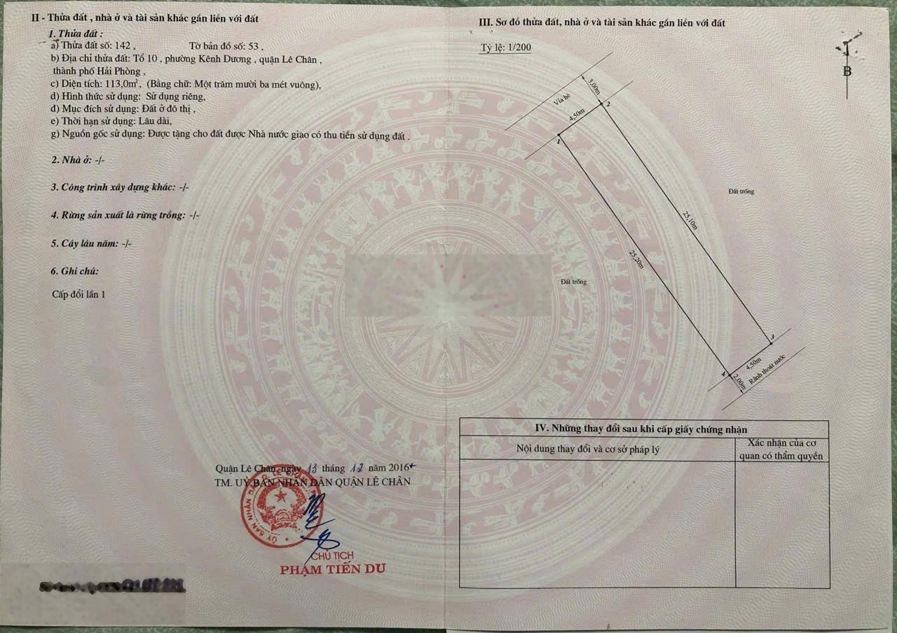 Đất phân lô Trại Lẻ - 113m - đường 12m - Giá 77 tr/m - trục thẳng Hoàng Huy