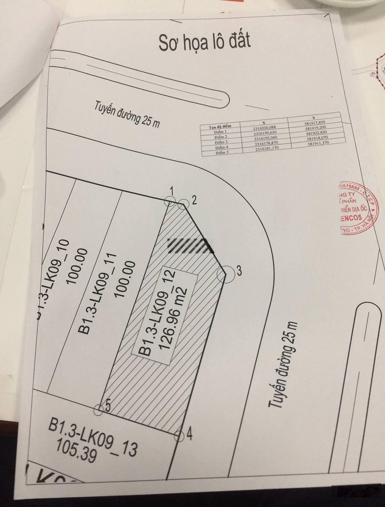 Cần bán nhà lô góc B1.3 KĐT Thanh Hà - Cienco 5, 127m2*5T, đường 30m, 32 tỷ