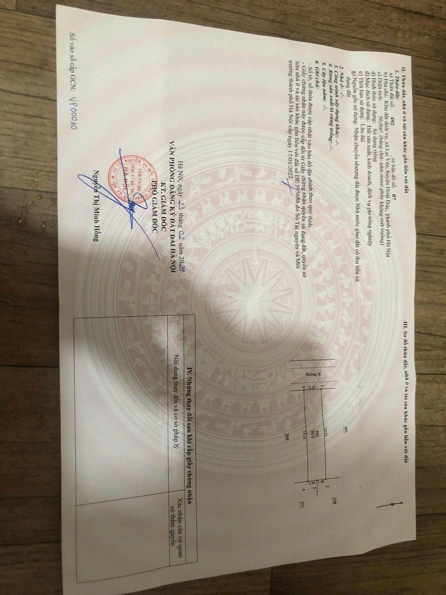 50m Dịch vụ Lại Yên, vị trí cực đẹp, bám đường 40m mà giá chỉ hơn 7tỷ