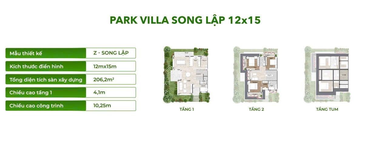 Bán Song Lập rừng Mai, mua trực tiếp CĐT, thanh toán 25%, ngân hàng hỗ trợ 70% 24th không lãi gốc