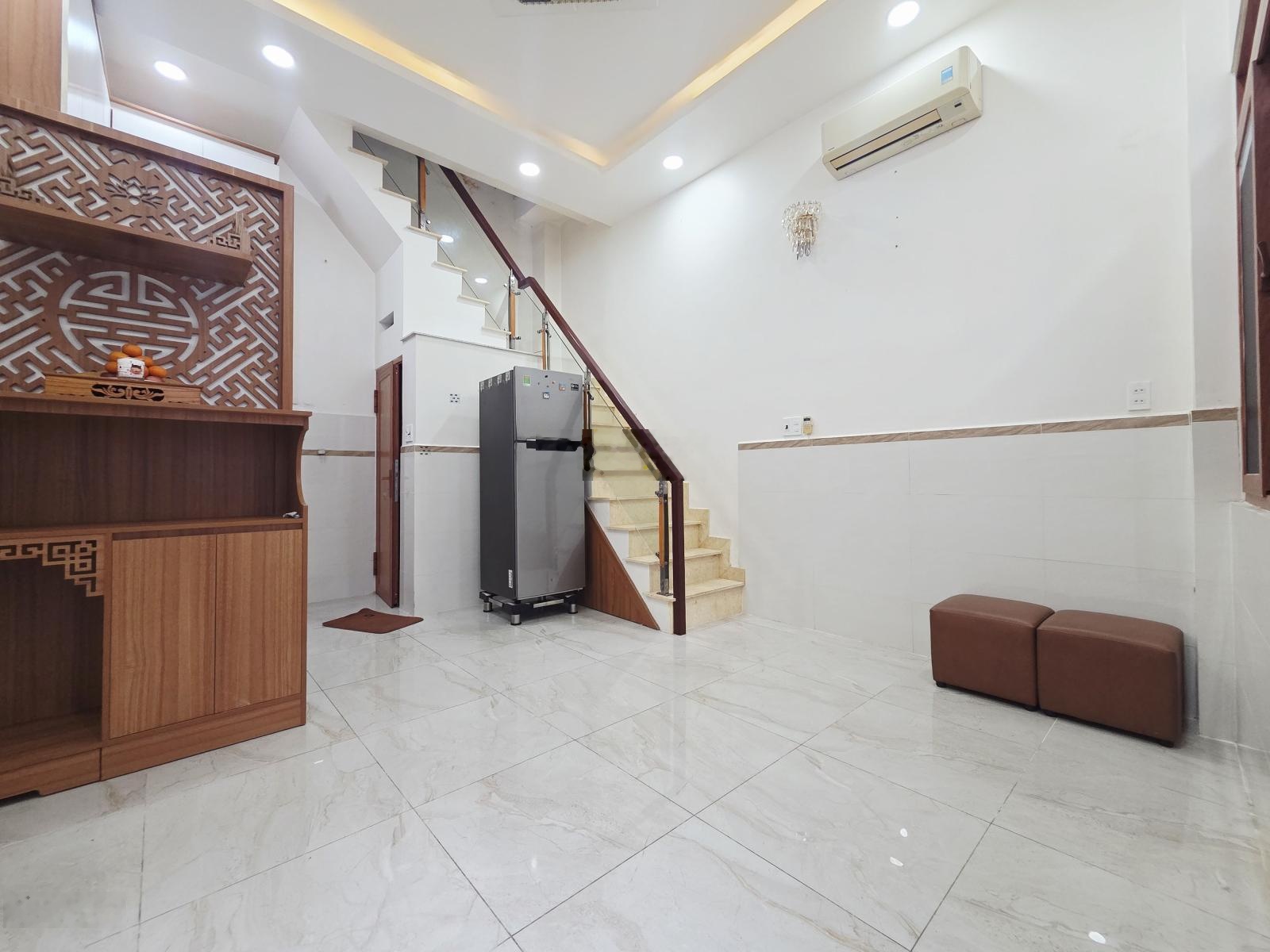 Cho thuê nhà hẻm 3m lê văn phan - đẹp 2 tấm 2pn máy lạnh nội thất gần ngay phú thọ hòa,vườn lài