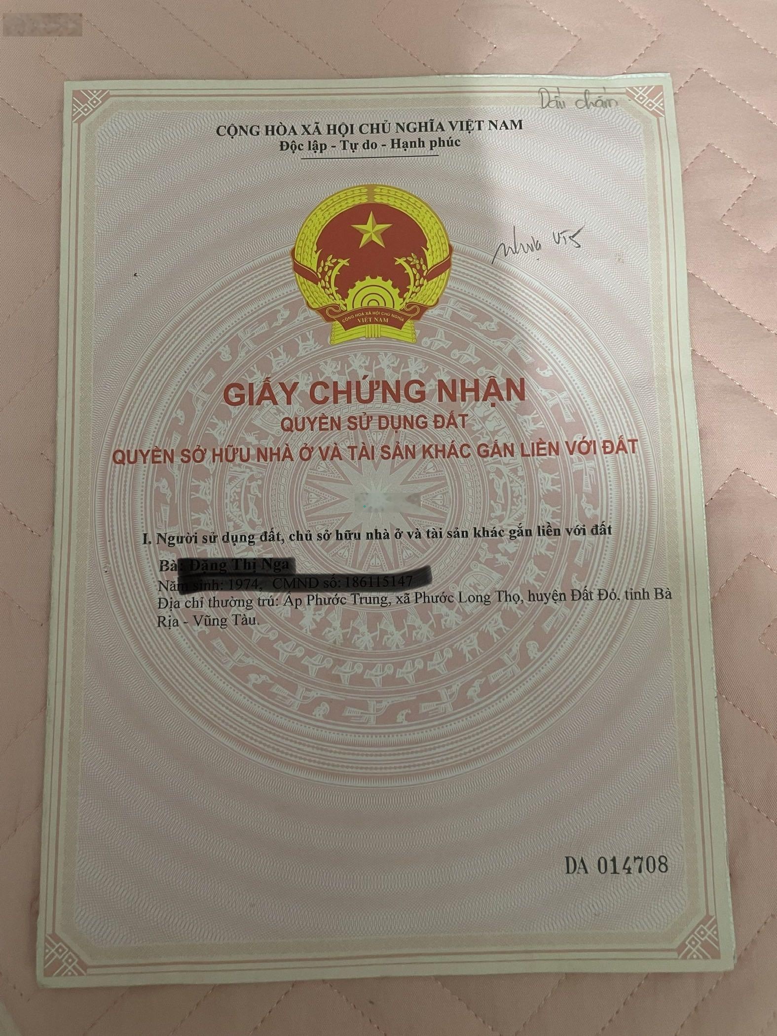 Chính chủ cần bán gấp lô đất 236,5m2 Phước Long Thọ, ngay cạnh KCN Đất Đỏ. LH 0362439368