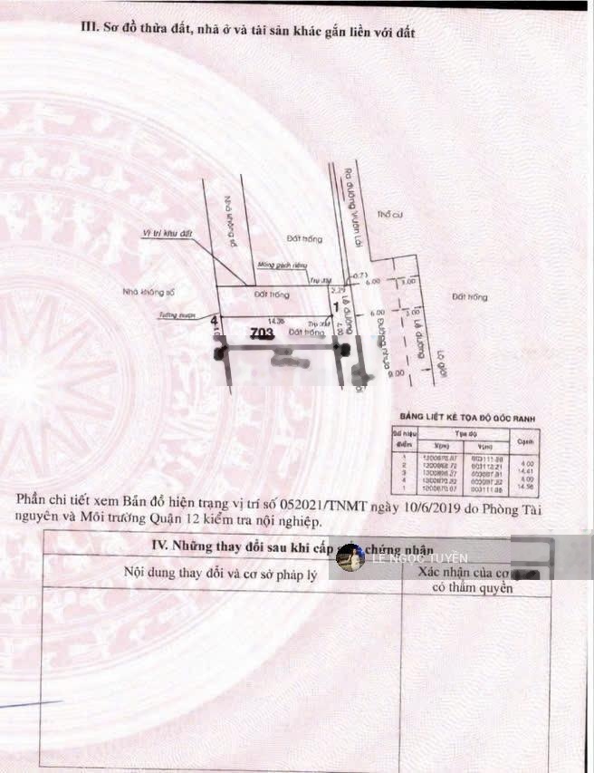 Bán lô đất 1 sẹc 43 Vườn Lài, 4.990 tỷ / 57m2, đường 12m vỉa hè, phường An Phú Đông Quận 12
