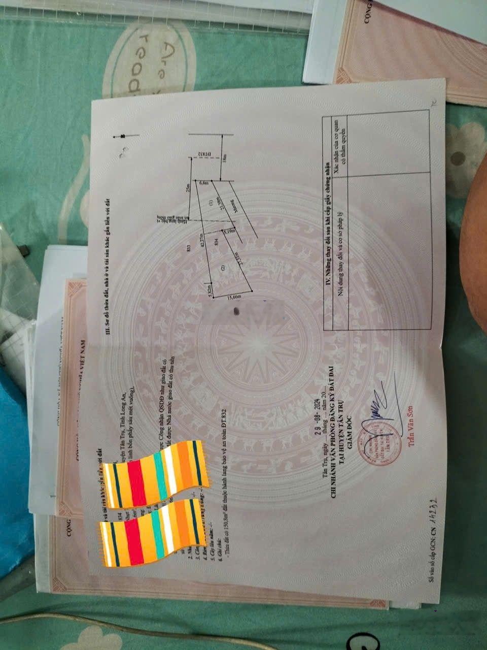 Đất thổ lớn . Mặt tiền đường 832 gần trục động lực. Chính chủ .tân trụ