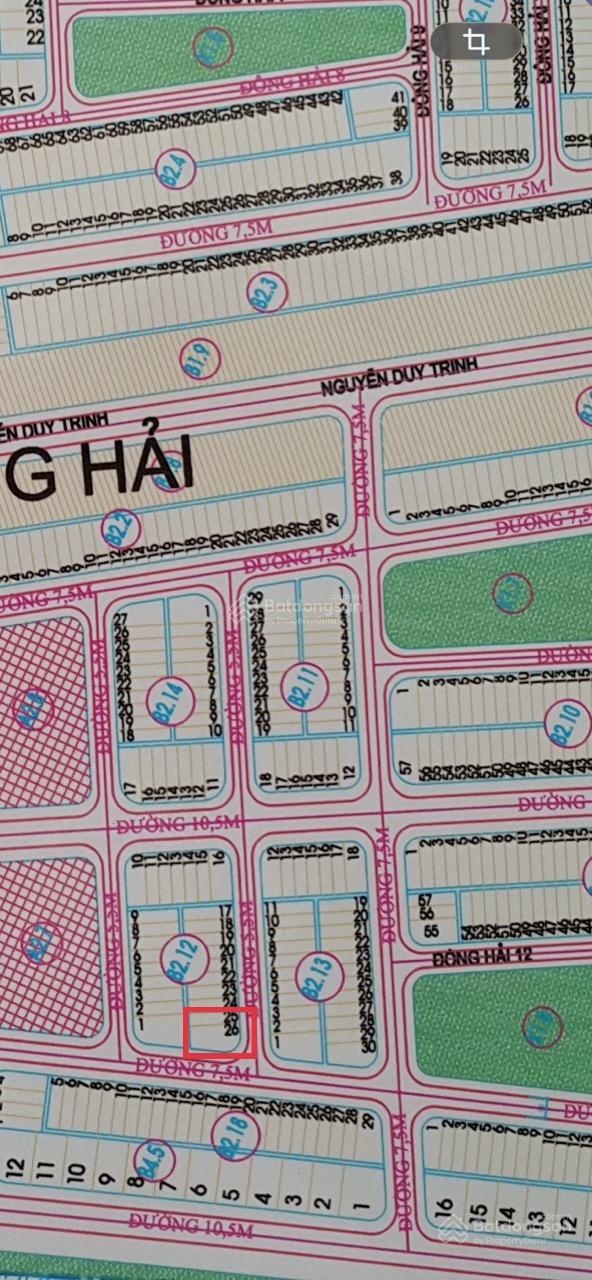 Bán lô góc 2 mặt tiền TĐC Đông Hải gần sông Cổ Cò