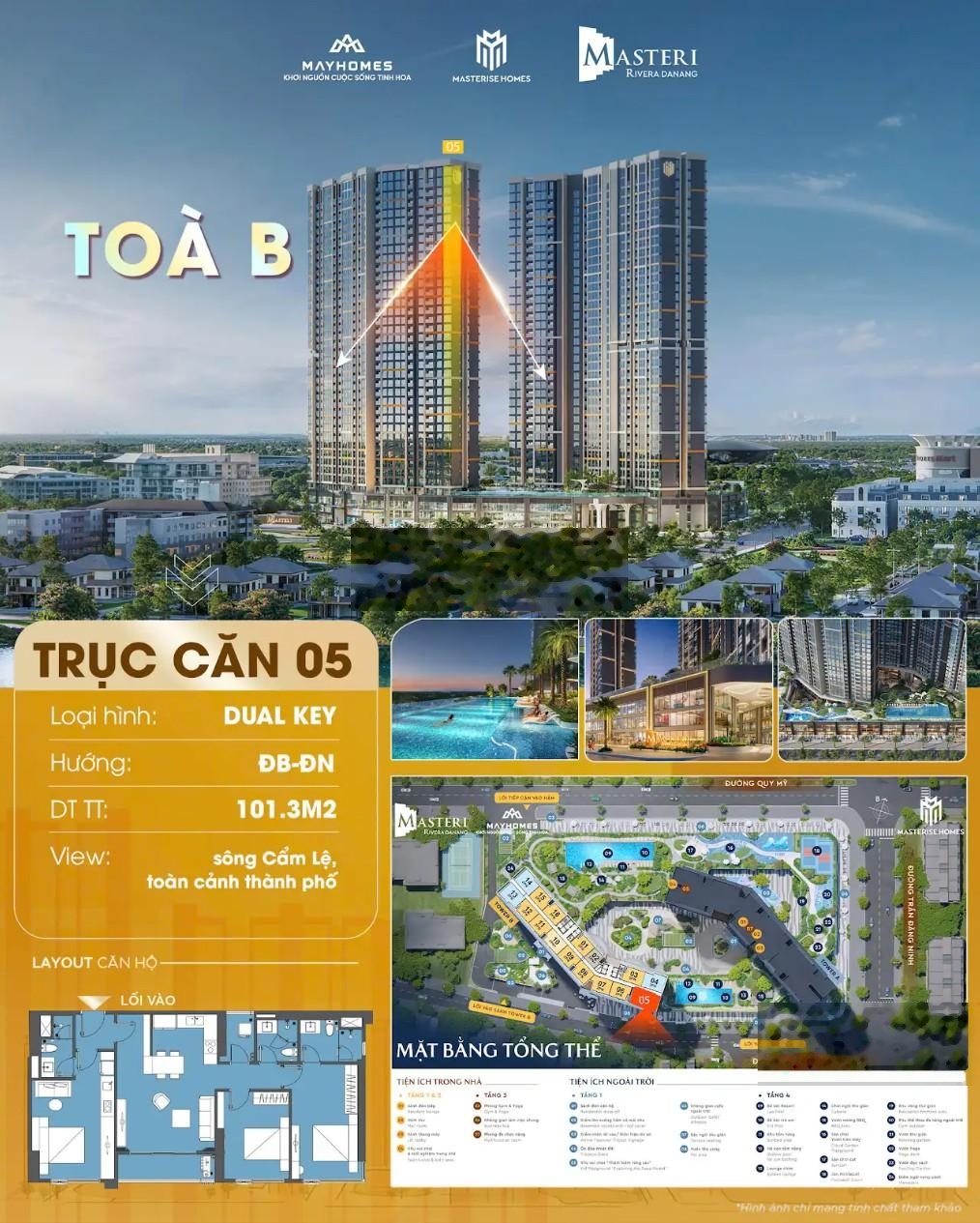 Duy nhất trên thị trường một căn Dualkey còn lại tầng trung kí HĐMB với CĐT, 103m2 chỉ 8 tỷ, CK 15%