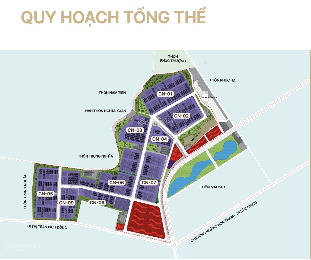 Update T3/2026: dự án Khu cụm gần KCN Quang Châu, giá từ 3.4 triệu, diện tích linh hoạt từ 5000m2