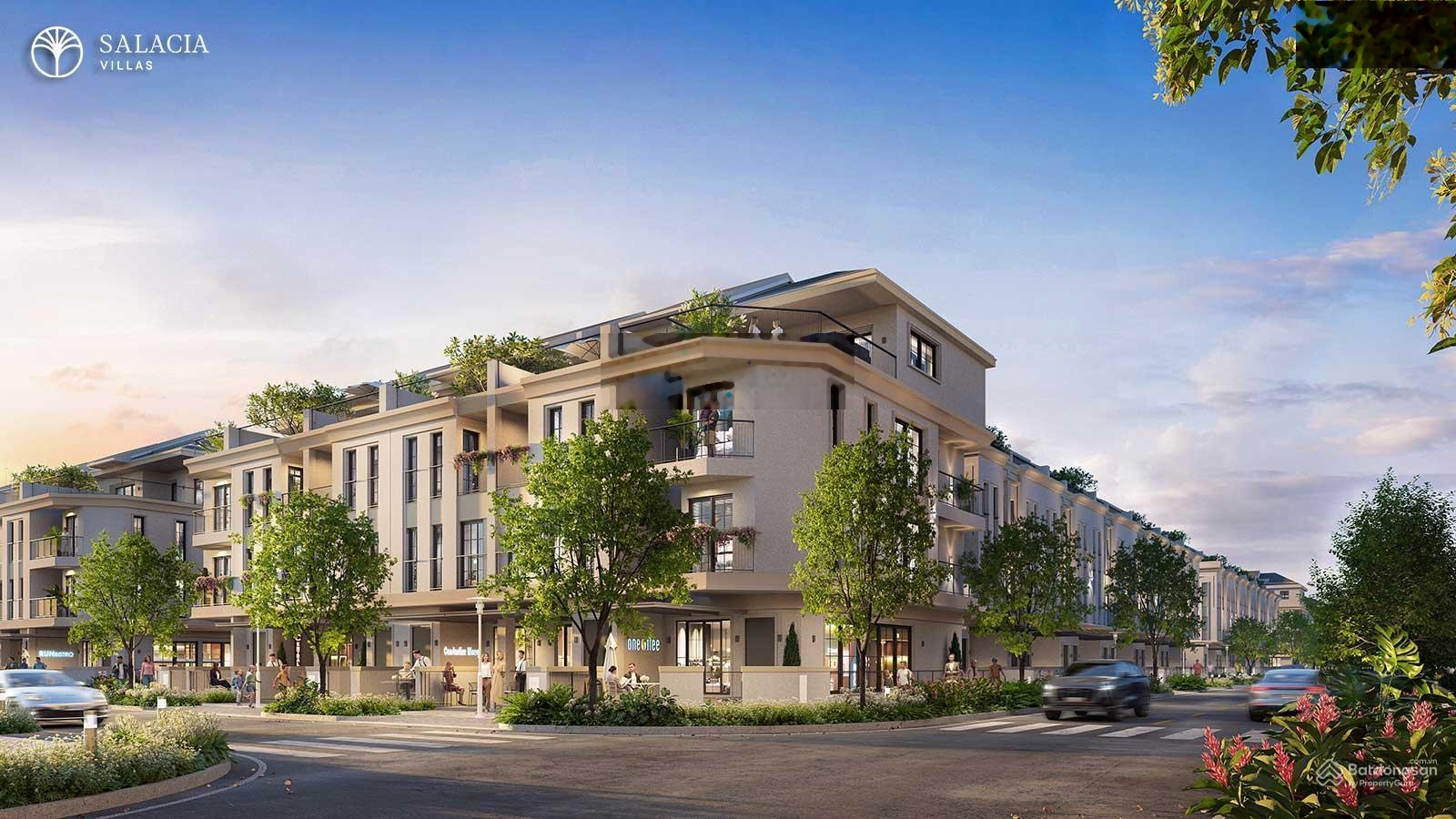 Bán biệt thự Salacia Villas, 4,8 tỷ, SD 229,3m2, 4PN, 6WC, sổ hồng từng căn