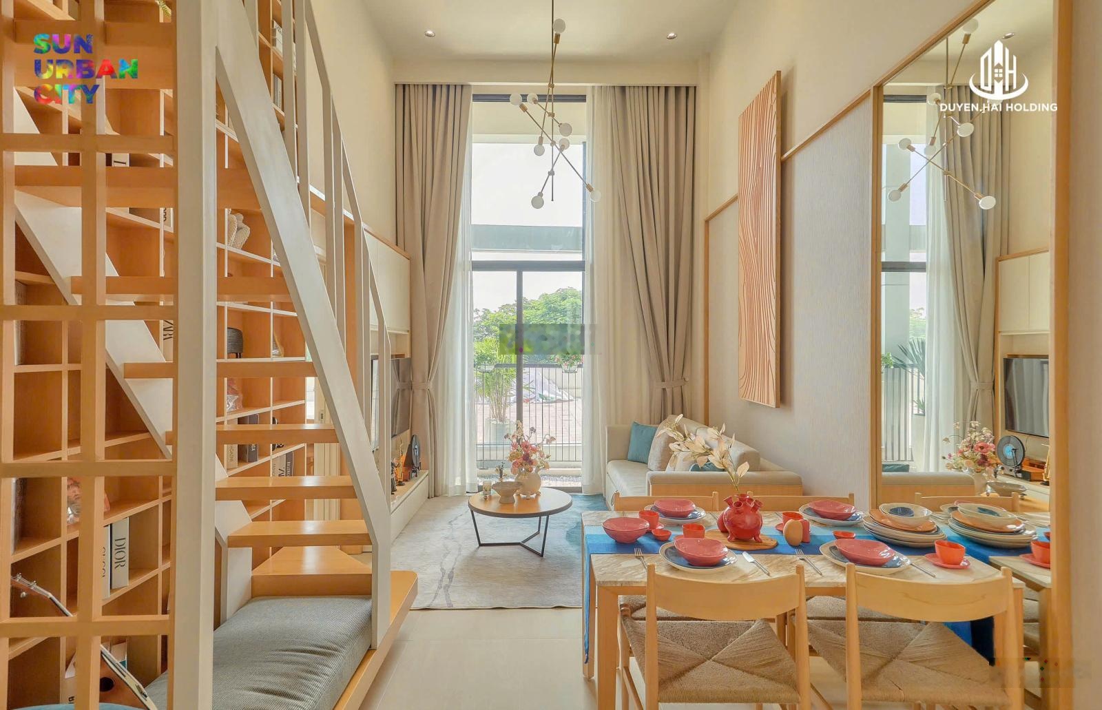 Mini duplex sun urban city studio lên 2pn 48m² sử dụng giá chỉ 1,4 tỷ vay 70% ưu đãi lớn