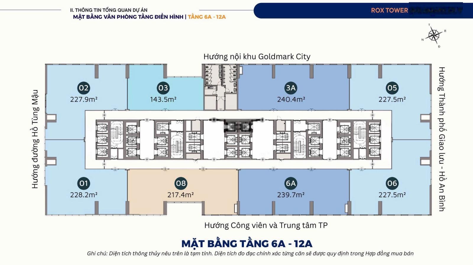 BQL Cho thuê vp hạng A tại tòa ROX Hồ Tùng Mậu. DT: 100m2-1000m2 giá ưu đãi cho khách hàng vào sớm