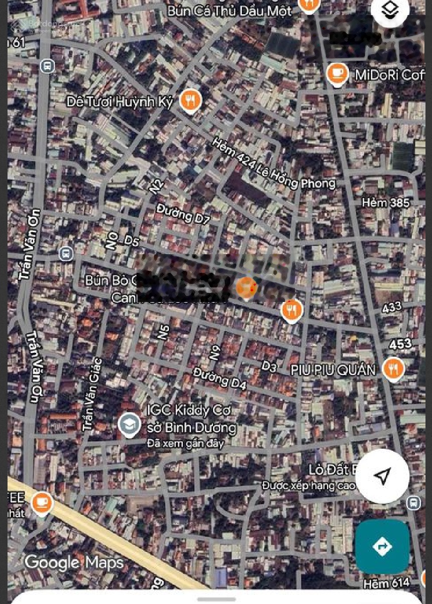 Bán nhà sân vườn gần đại học Thủ Dầu Một, sát KDC Phú Hoà 1 4 PN hướng Đông Bắc