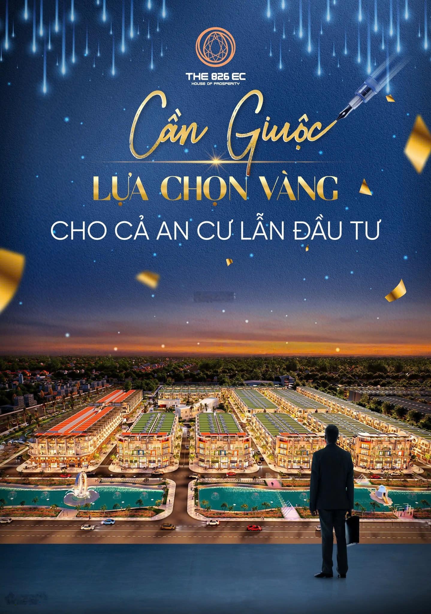 Đất nền Long Hậu - The 826EC cơ hội đầu tư F0, SHR. Ngân hàng hỗ trợ 70% ưu đãi 0%LS