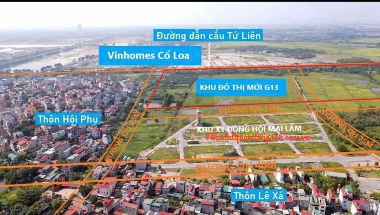 Tôi chính chủ cần bán 80m mặt tiền 7,2m vuông vắn , thôn Lê Xá đầu cầu Tứ Liên giá rẻ