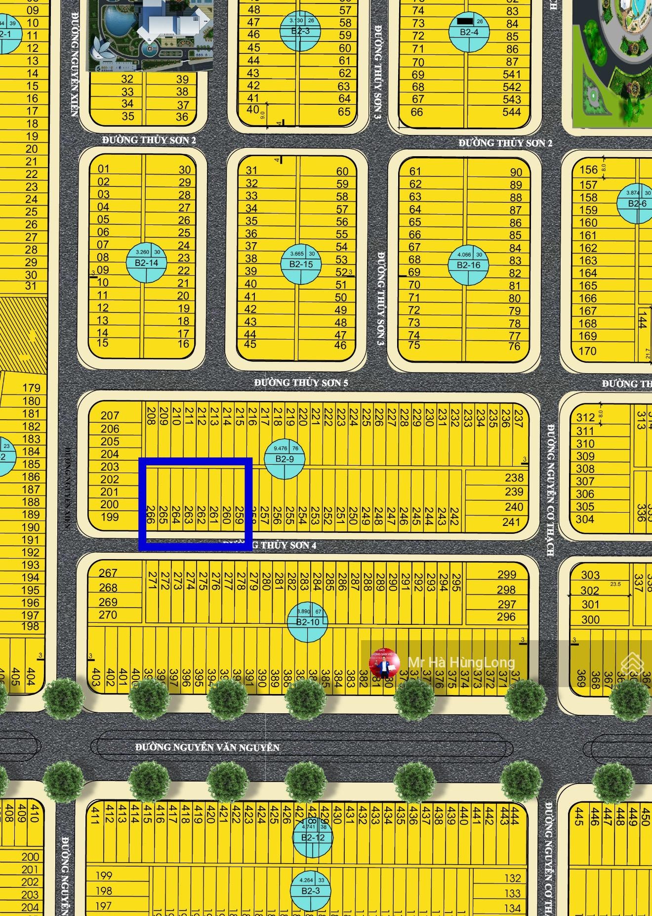 Cần bán lô đất biển đường Thuỷ Sơn 4, DT: 125m2, hướng Nam