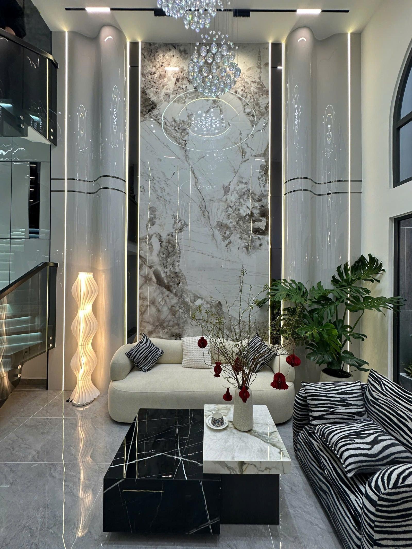 Nhà phố luxury gò vấp, xe hơi trong sân nhà