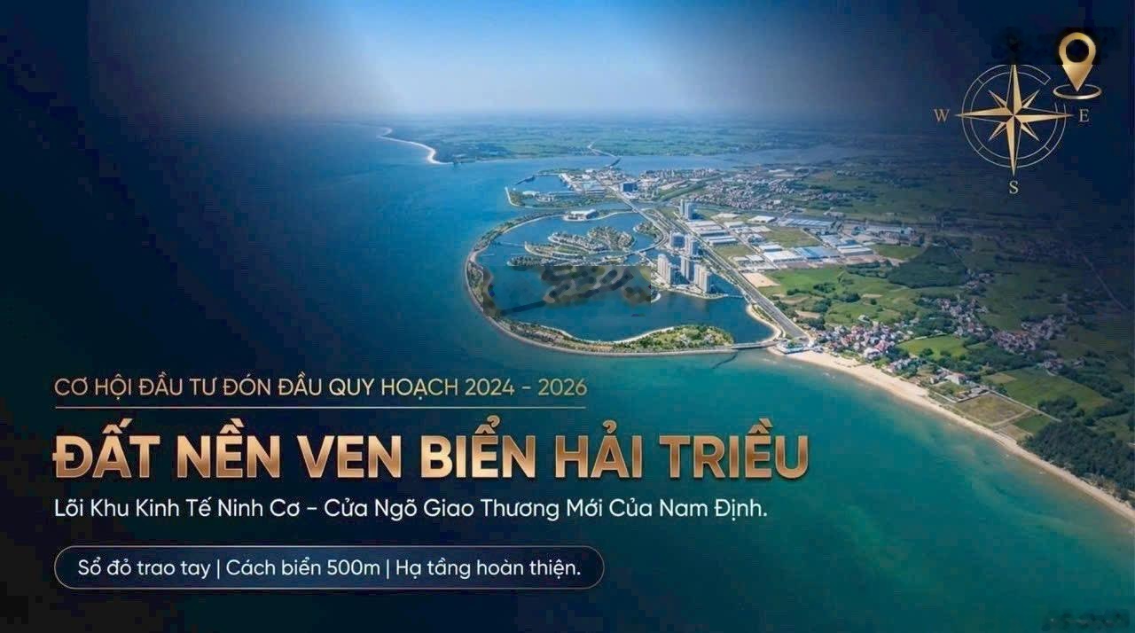 Chỉ hơn tỷ/lô đất ven biển khu kinh tế ninh cơ cơ hội đón sóng lớn