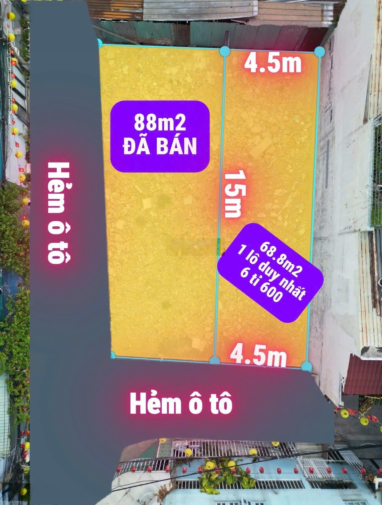 Lô đất kế bên Giga Mall Thủ Đức, 69m2 mặt tiền 4.5m x 15m oto thông thoáng.