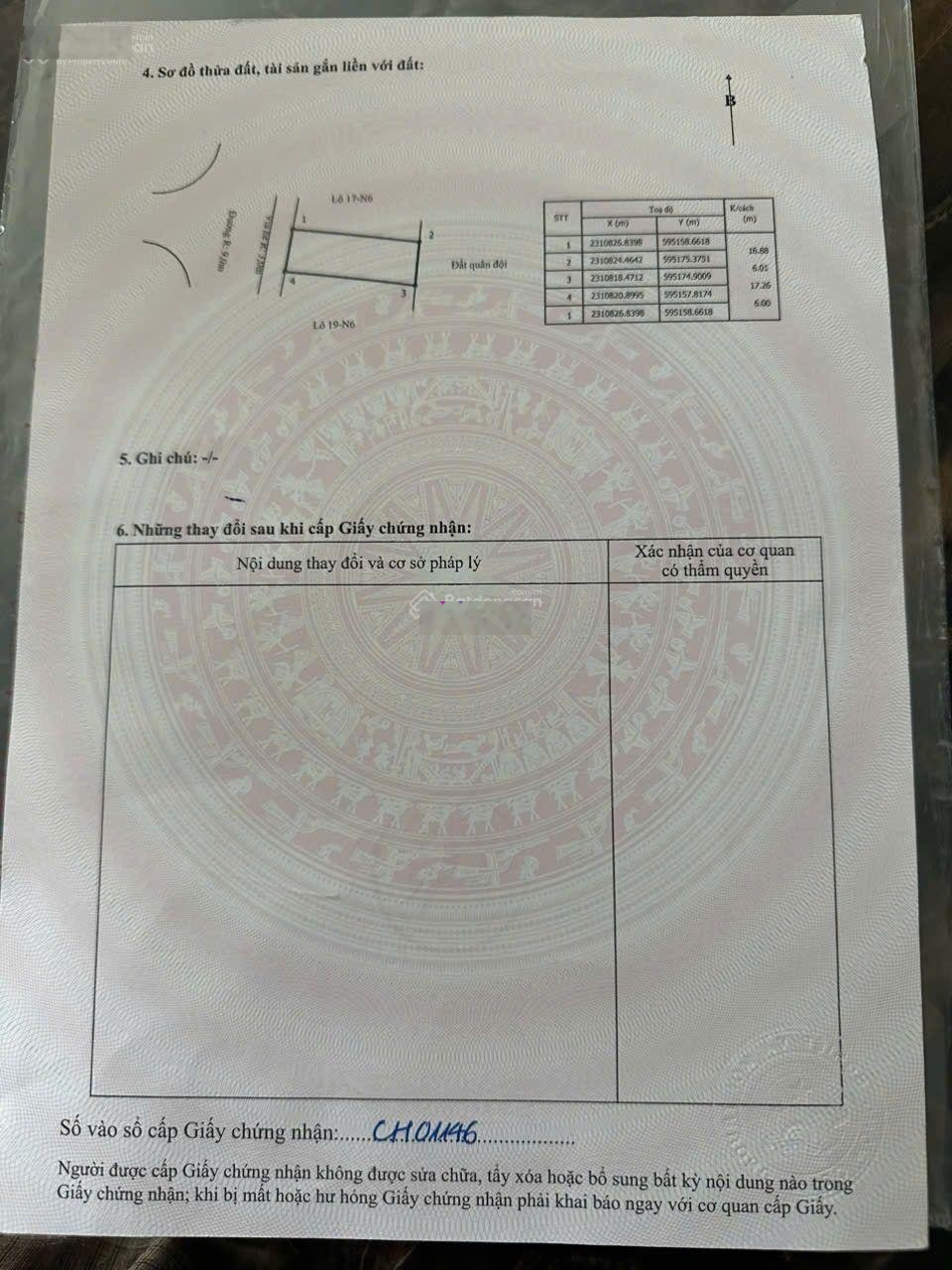 Rẻ nhất Đấu Giá Bái Ngoài Hoa Động. Chỉ hơn 4 tỷ tí thôi sở hữu ngay lô 102,4m ngang 6m. Cơ sở hạ