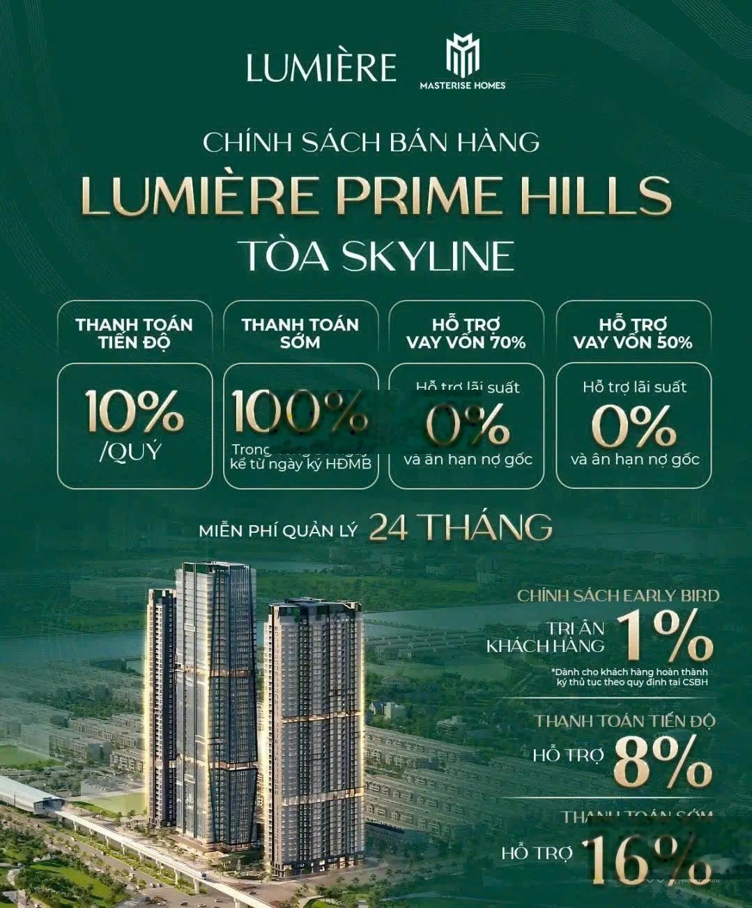 Bán Chung Cư Cao Cấp Hạng Sang Lumière Prime Hills, 127 triệu/m2, 78.1m2, 2PN, 2WC, view đẹp