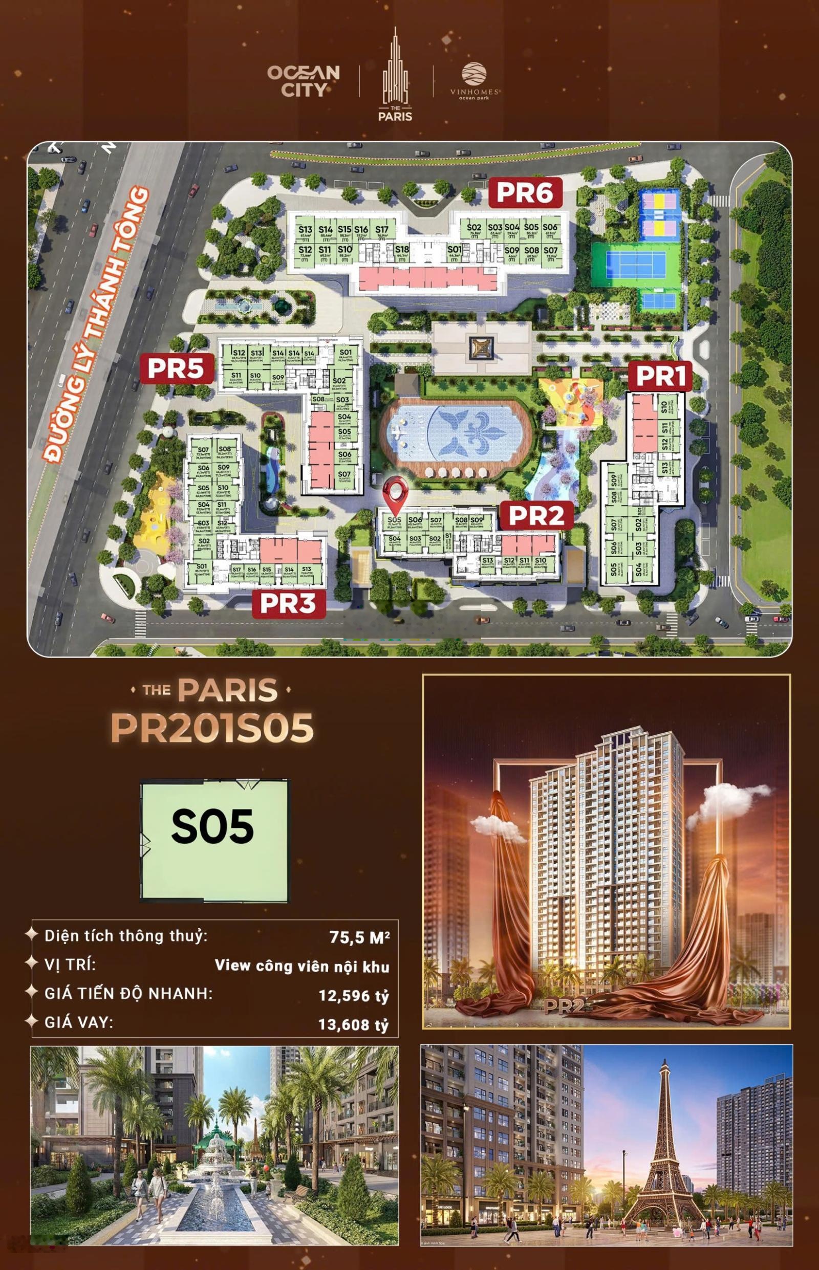 Căn góc shop đế mặt hồ bơi tại the paris, giá cực tốt, chỉ từ 12.596 tỷ. lh 0962506751 e linh