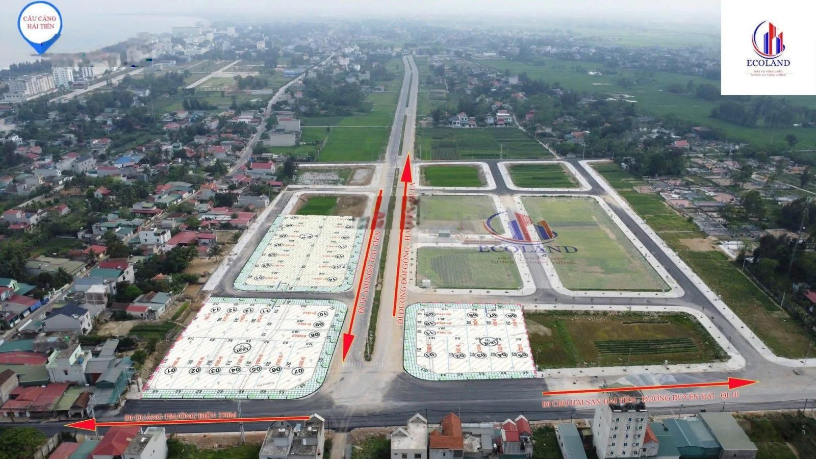 Giá từ 300tr trở lên Đất Trung tâm khu Du Lịch Hải Tiến DT từ 100-1000m2 0966955678