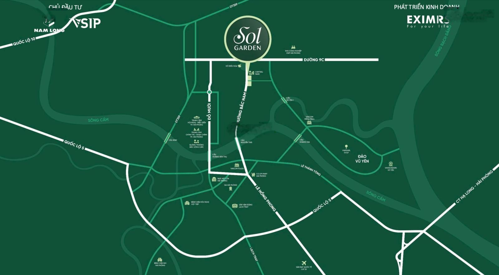 KĐT Vsip Hải phòng, Sol Garden chân cầu Nguyễn Trãi quỹ căn GĐ đầu giá tốt độc quyền 0987364866