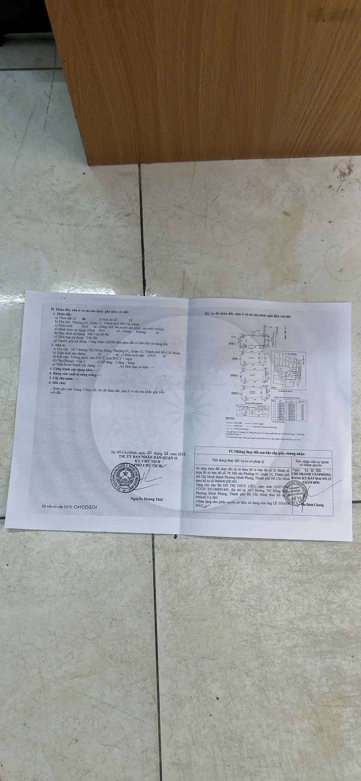 Chính Chủ Bán Nhà MT Hồng Bàng P.1 Q.11 3,7x9,91 CN 36,6m 3 Tầng 6pn Giá 6,5 Tỷ TL LH 0901970599