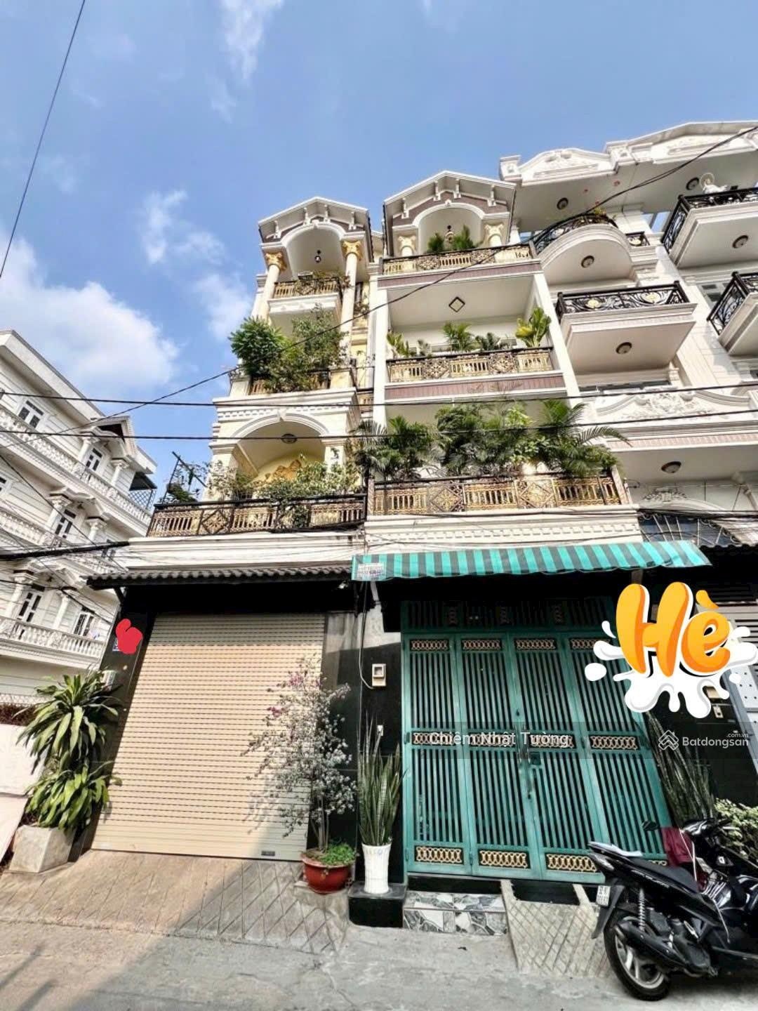 Nhà bán khu phân lô, hẻm nhựa 8m, xe hơi ngủ trong nhà, 4 tầng, 4m x15m (60m2) giáp lê văn Quới,