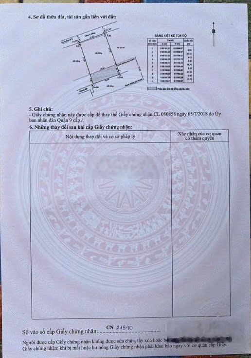 Bán thửa đất 524,8m2, hẻm xe tải, đường số 9, Long Trường TP. HCM, giá cực tốt