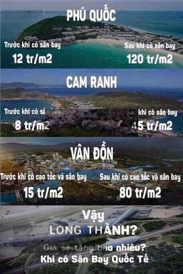 Đầu tư F0 đất sát sân bay Long Thành_100m2 Thổ Cư_Chỉ 13tr/m2_Hạ tầng mới_Chiết khấu tới 300tr