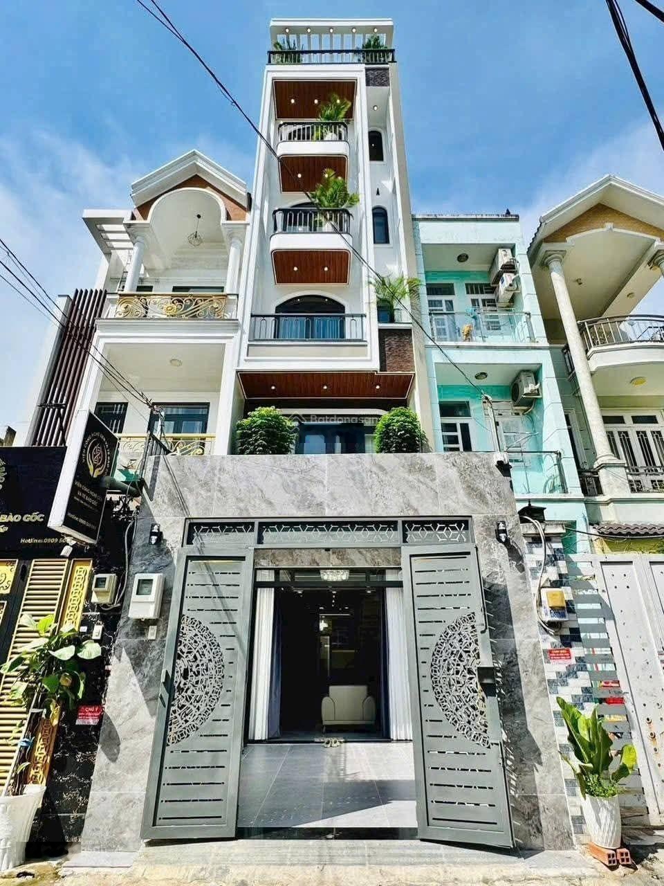 Nhà mặt tiền hẻm kinh doanh - gần trường học 1 trục đường Quang Trung - P8 Gò Vấp- trệt 5 lầu 8PN