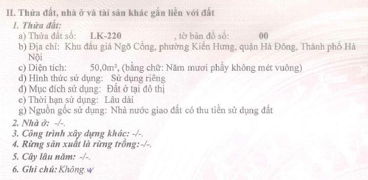 (Chính chủ) Bán đất phân lô, đấu giá khu Ngõ Cổng, Đa Sỹ, Kiến Hưng, Hà Đông