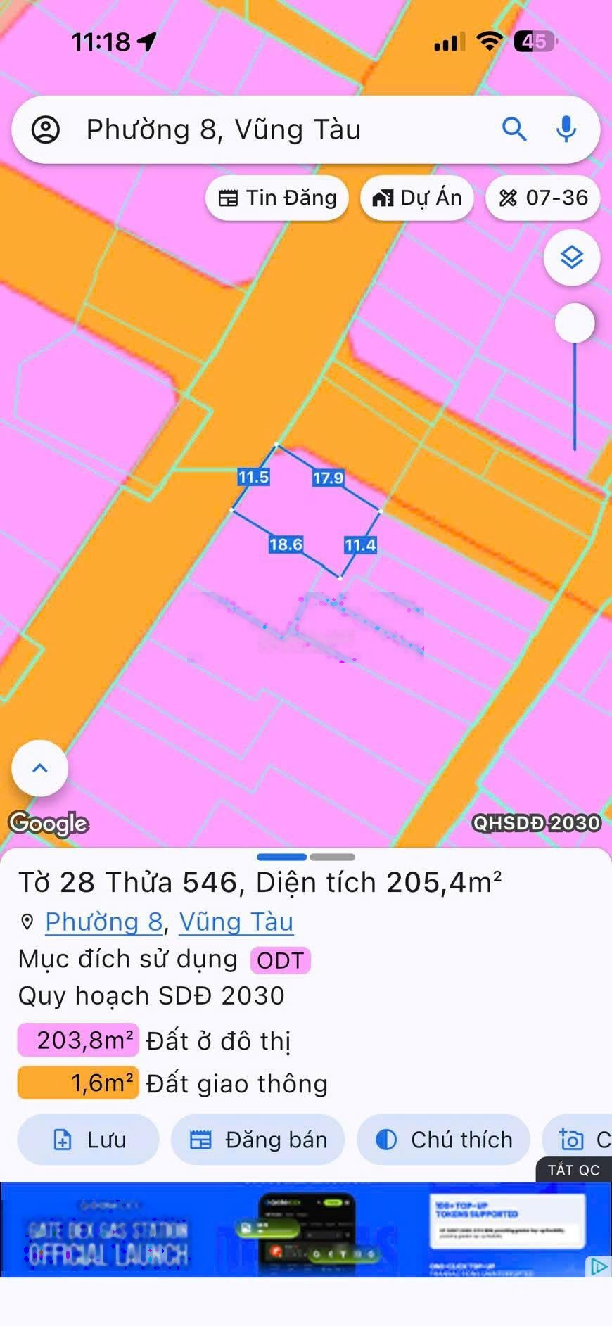 Bán đất mặt tiền 100% đất thổ cư đường Chu Mạnh Trinh, Phường Tam Thắng, TP. HCM