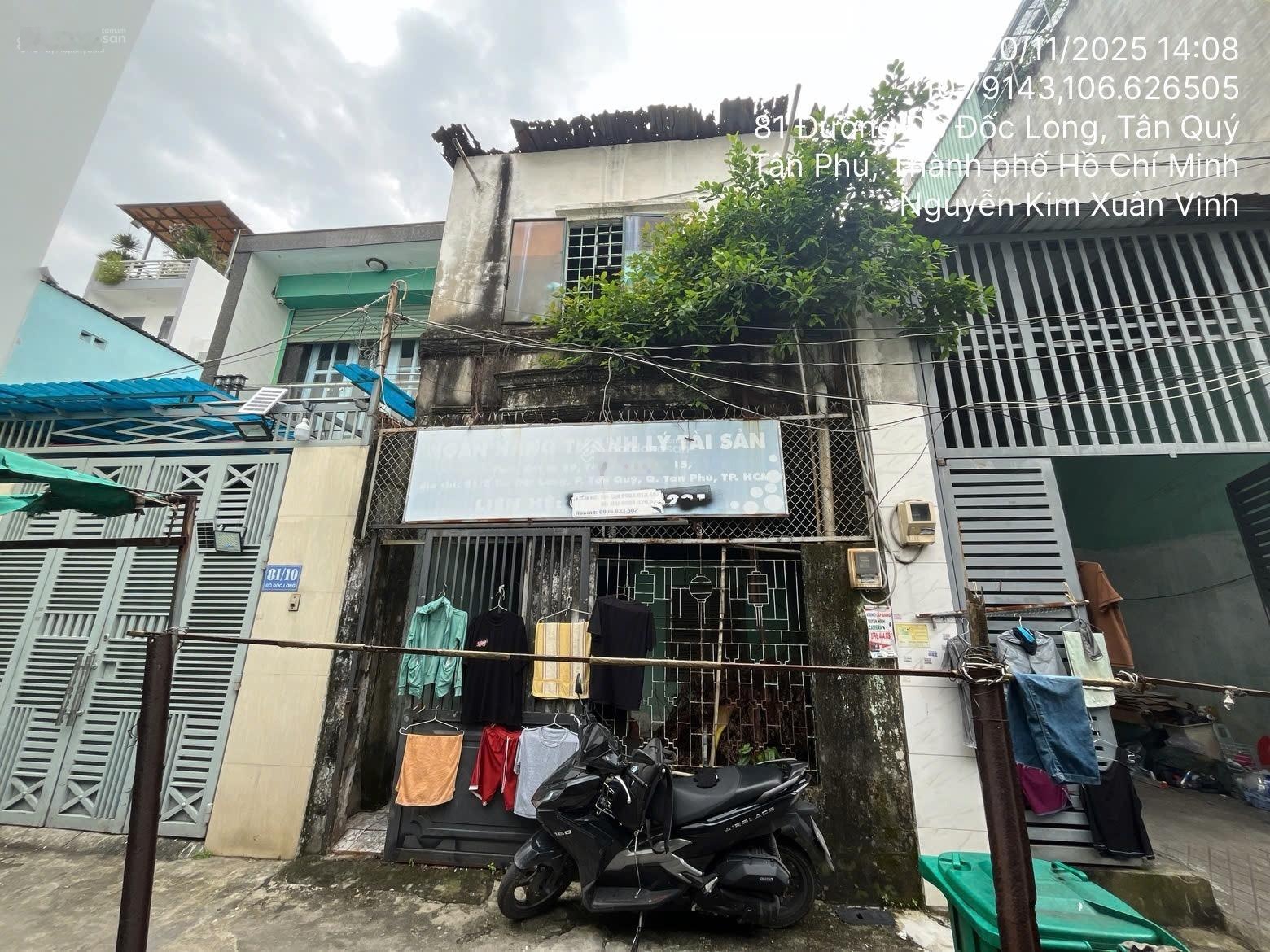 Bán nhà 81/8 Đô Đốc Long, Phường Tân Quý, Quận Tân Phú