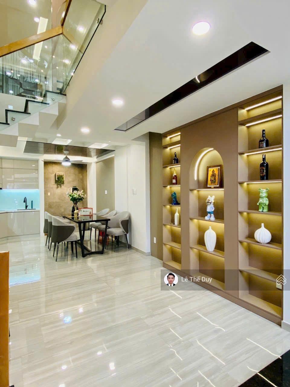 bán nhà đẹp đường LÊ ĐỨC THỌ P. AN HỘI TÂY (P13) 4x17m 1 lửng 3 lầu hướng đông nam full nội thất